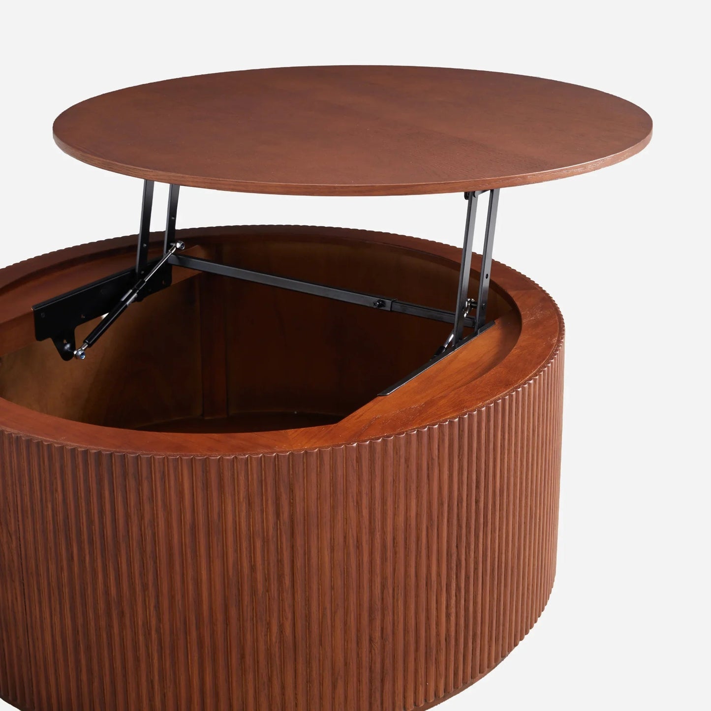 Esmond Fluted Round Lift-Top Coffee Table 35"
