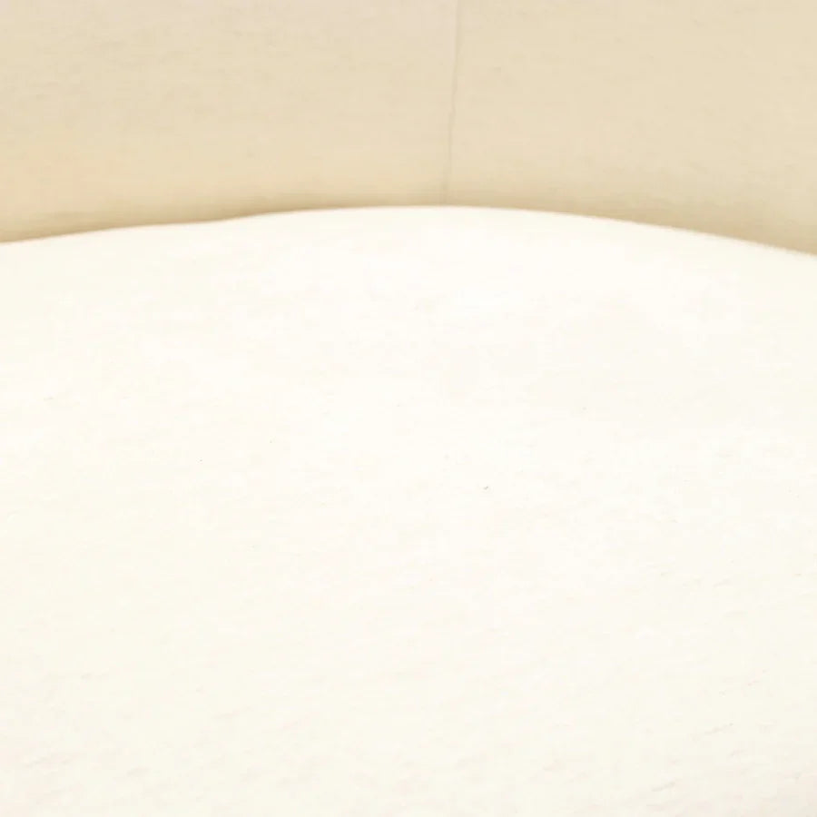 Giverny White Cotton Linen Barrel Accent Chair | Modern Upholstered Lounge Chair