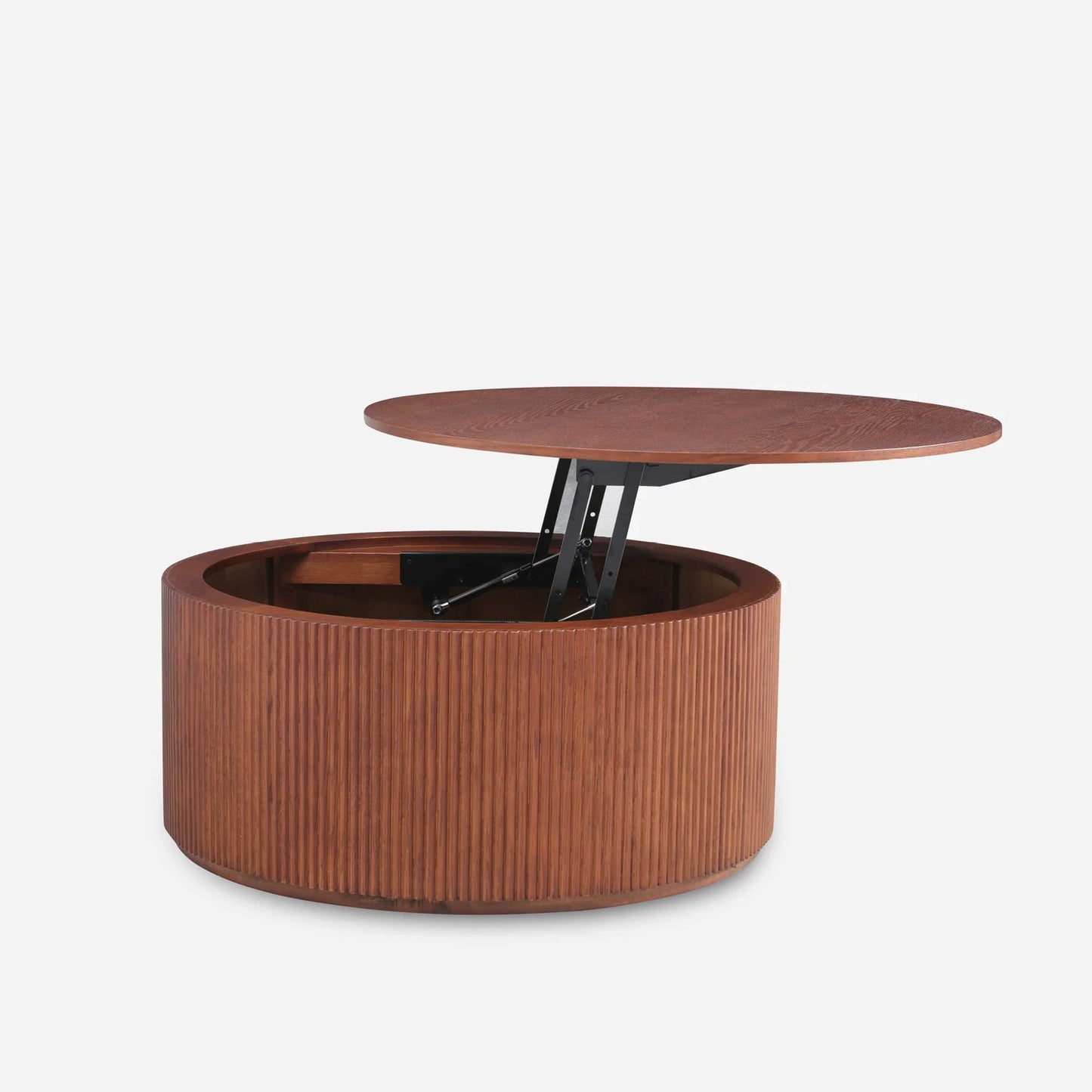 Esmond Fluted Round Lift-Top Coffee Table 35"