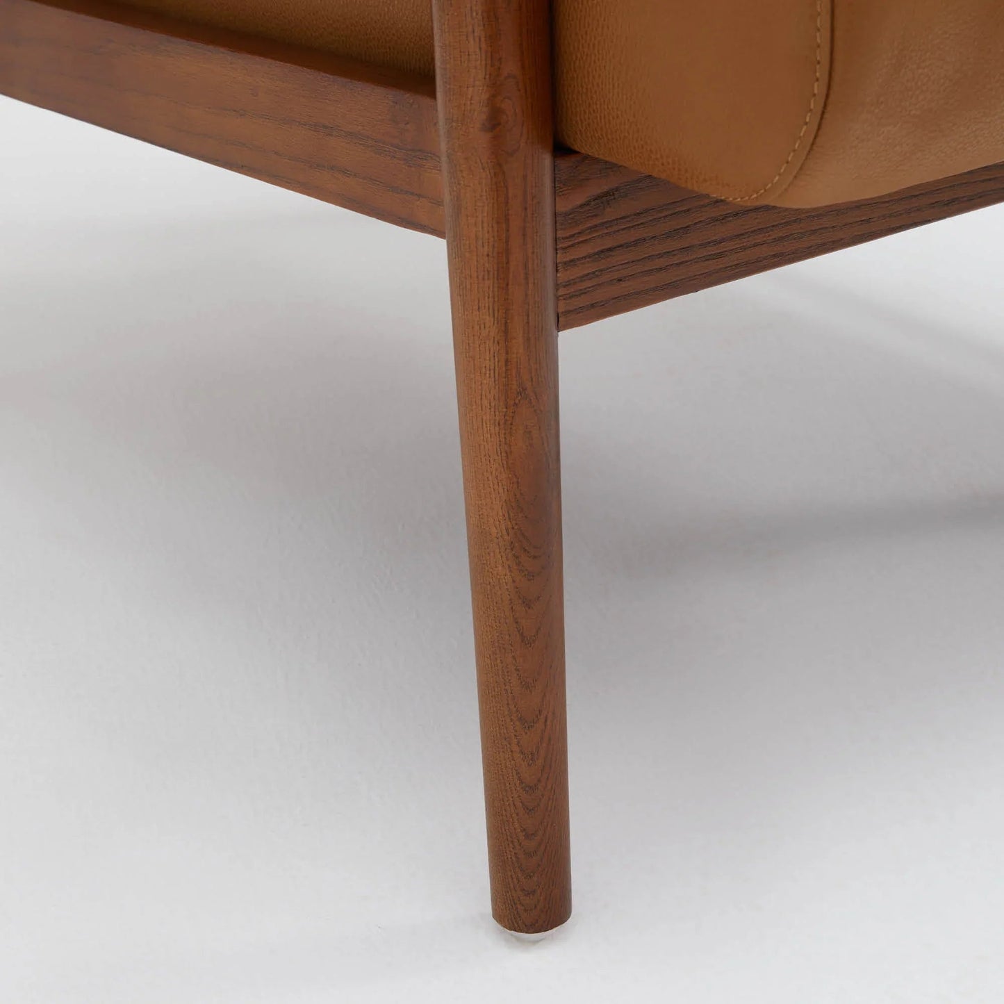Nestor Genuine Leather Accent Chair | Mid-Century Modern Leather Lounge Chair