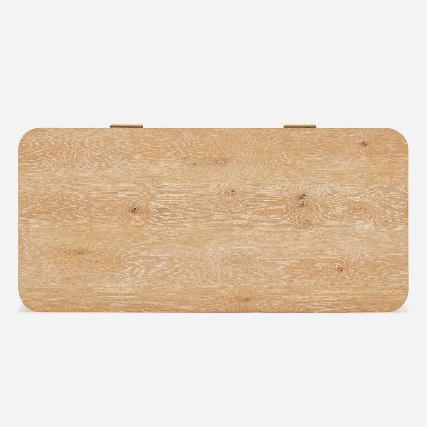 Aven Natural Curved Oak Coffee Table 55"
